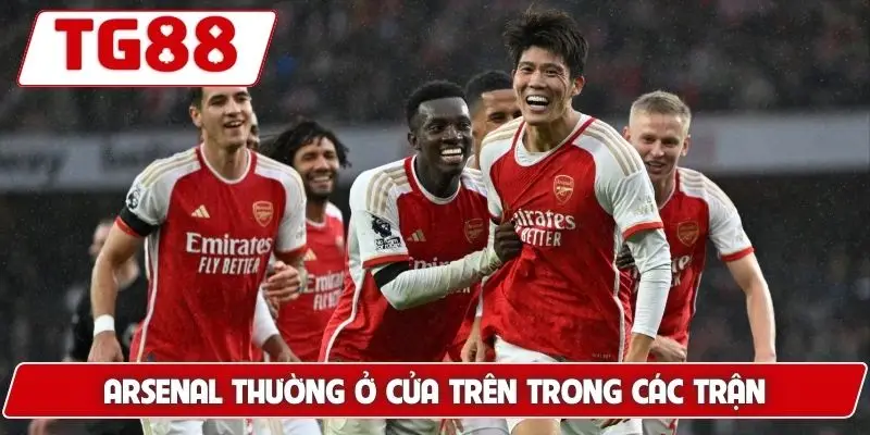 Arsenal thường ở cửa trên trong các trận