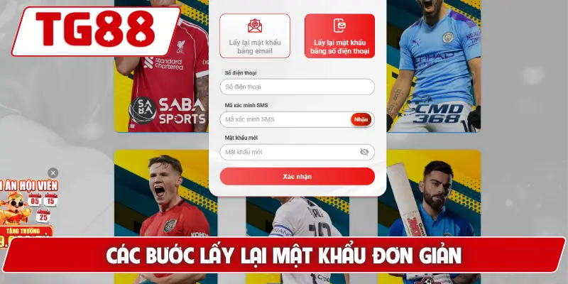 Các bước lấy lại mật khẩu đơn giản