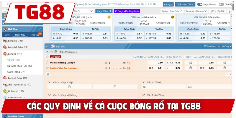 Cá Cược Bóng Rổ Tại TG88 – Thử Thách Mới Cho Cược Thủ 5 Các quy định về cá cược bóng rổ tại TG88
