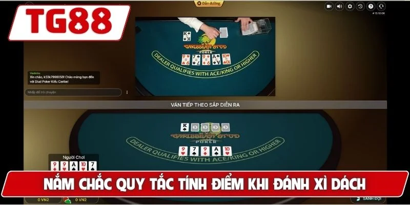 Nắm chắc quy tắc tính điểm khi đánh xì dách tại TG88