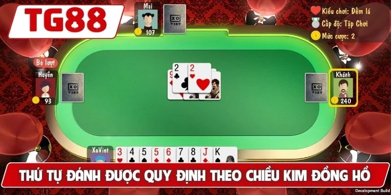 Chơi Tiến Lên Miền Nam Tại TG88 – Cảm Giác Thực Tế Cực Cuốn 6 Thứ tự đánh được quy định theo chiều kim đồng hồ