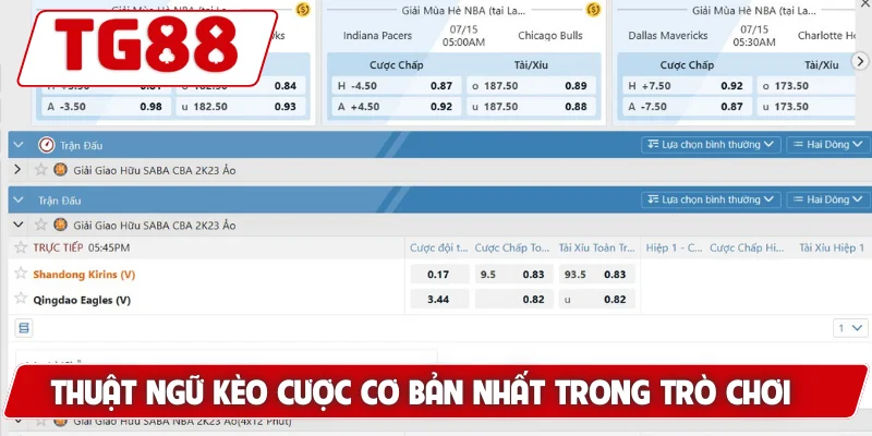 Cá Cược Bóng Rổ Tại TG88 – Thử Thách Mới Cho Cược Thủ 6 Thuật ngữ kèo cược cơ bản nhất trong trò chơi